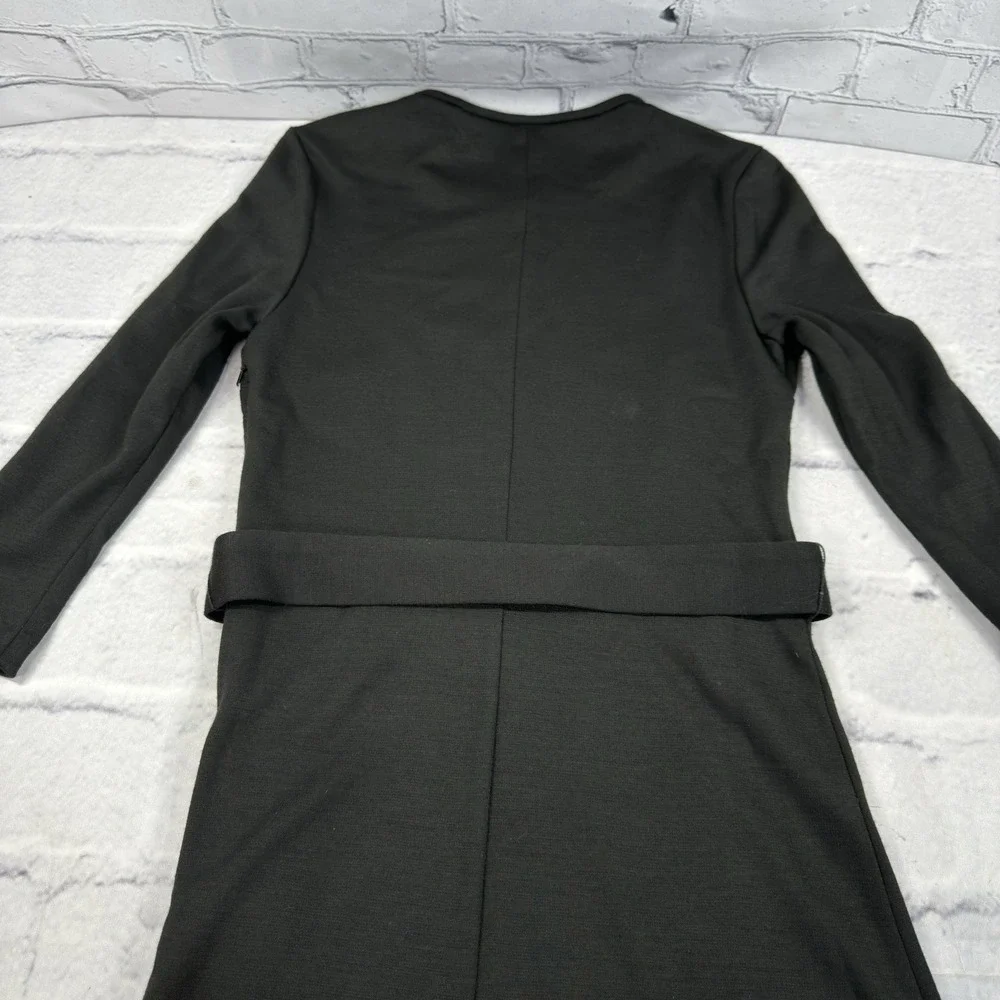 Tory Burch Black Wool Blend Sheath Dress Womens Size 4 Belted Career Office